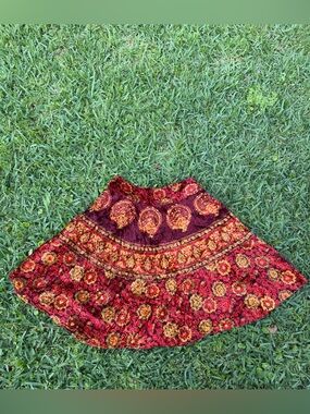 Vintage Temptation NWT Velvet Tapestry Midi Skirt Boho Festival Y2K Medium